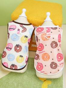 PETSIN Pet Spring New Dog Clothes Animal Supplies Pet Clothing Dog Tank Top Cat T-Shirt Teddy Outfits Small Animal Attire Casual Cool Tank Top Dog Clothes Cat Clothes Two-Season Spring & Summer New Tank Top - Multicolor - View 16