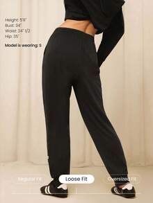 GLOWMODE X Reem Modest Sun & Sweat Cooling Quick-Dry Sun Protection Relaxed Fit Adjustable Drawstring Waist Side Pockets Joggers Training Running Workout Gym Daily Active Wear - Black - View 2