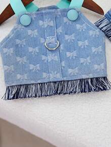 PETSIN Pet Chest And Back Skirt, Cat Traction Strap, Animal Collar Set, Pet Supplies Strap Skirt, Dog Walking Princess Skirt, Pet Chest And Back Skirt+Rope Sweet Princess SBritish Style Chest And Back Set - Multicolor - View 7