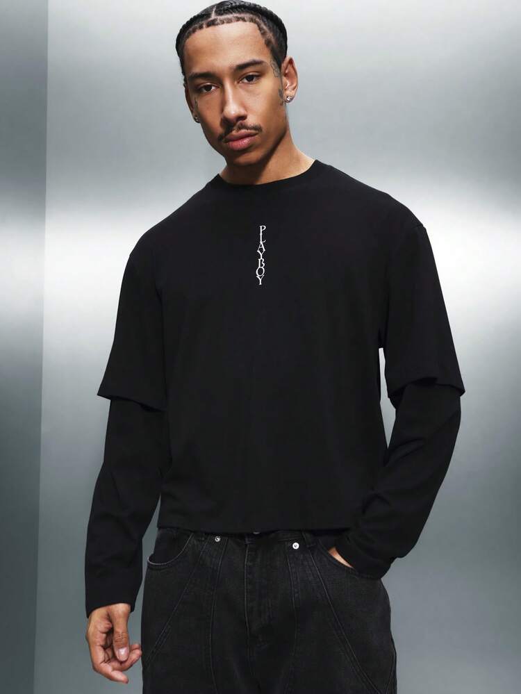 PLAYBOY X SUMWON Logo Long Sleeve Layered Tee
