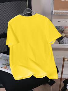 SpongeBob SquarePants | SHEIN Tween Boys Short Sleeve T-Shirt With Full Print - White - View 2