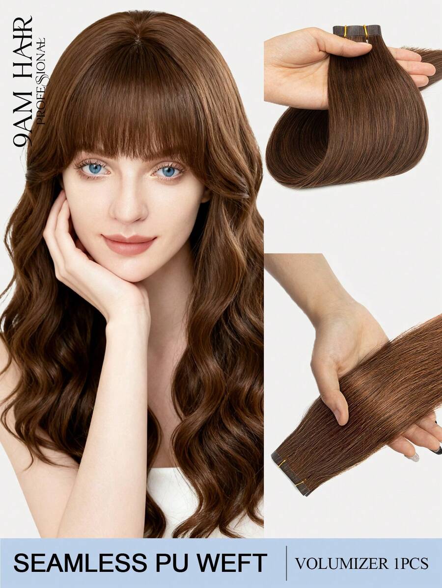 PU Tape Weft Human Hair , No Glue Tape-In Hair Extensions, Seamless PU Skin Weft, 40G-50G, For Fine Hair, Pre-Sealed With Sew-In Clips,Tapes,Sew In Micro Links - S04 - View 1