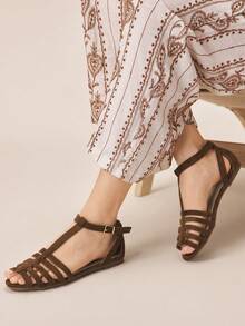 Styleloop 女士平底凉鞋 - 摩卡棕絨 - 查看 5