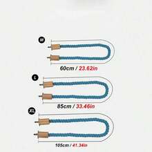 1个可弯曲双头木螺丝鹦鹉攀爬架鸟类栖木玩具，四季皆宜 - 藍色 - 查看 12