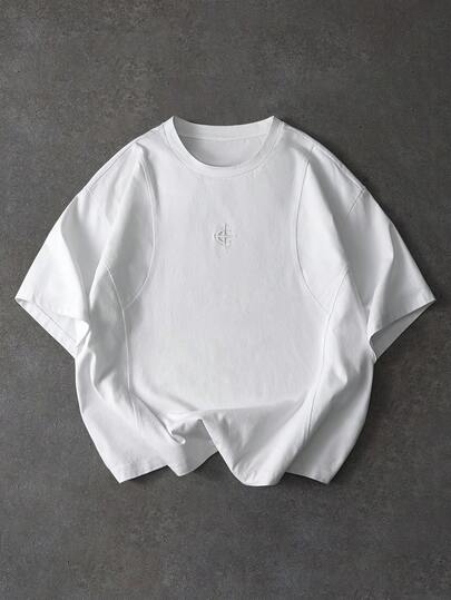 PAVTROS Men's Casual Embroidered Washed Short Sleeve T-Shirt, Valentine's Day,Spring To Summer,Y2k,Mardi Gras,Vintage,Streetwear,Party,St Patrick's Day,Going Out