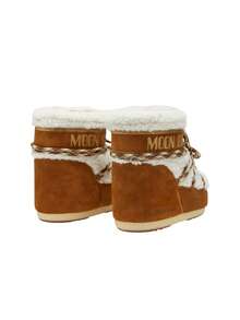 Moon Boot Icon Low Shearling Women's Boots White / Cognac / Gold 80D1409580-MA03 - WHISKY/OFF WHITE - View 2