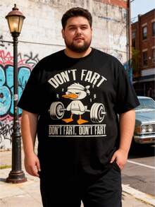 Manfinity Homme Duck Pattern Print Design On Abdominal Muscles, Men's Fashionable Summer Casual Sportswear, Men's Top - Black - View 3