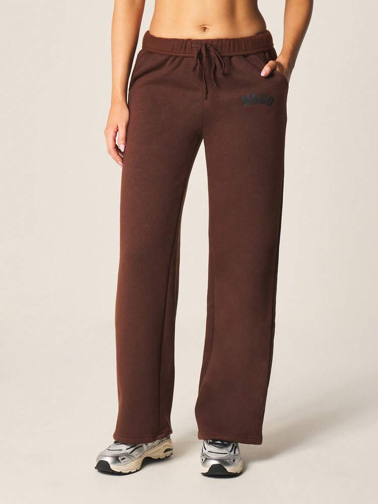 MISSGUIDED Relaxed Fit Drawstring Sweatpants With Embroidered Logo For Casual Comfort