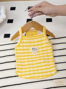 PETSIN Pet Spring New Dog Clothes Animal Supplies Pet Clothing Dog Tank Top Cat T-Shirt Teddy Outfits Small Animal Attire Casual Cool Tank Top Dog Clothes Cat Clothes Two-Season Spring & Summer New Tank Top - Multicolor - View 7