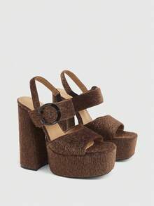 CUCCOO LuxiPop Women Pumps - Coffee Brown - View 3