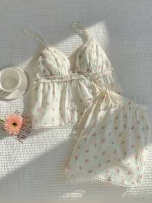 Comfortcana Bộ đồ hai mảnh nữ mùa hè xuân 2026 mới, chất liệu 100% cotton, họa tiết hoa trắng, phối ren, thích hợp cho trang phục nghỉ dưỡng, lễ Phục Sinh, ngày Thánh Patrick, đi chơi, dự tiệc, đám cưới, lễ tốt nghiệp, thanh lịch, kỳ nghỉ, thường ngày, sang trọng, trang trọng, ngày Valentine, lễ hội, trang phục đi biển. - Màu be - Xem 8