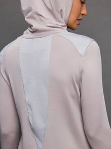 Activina 修身撞色卫衣 - 淺灰色 - 查看 7