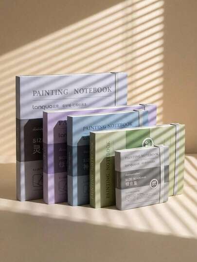 Madebyblanc 1本迷你便携可撕式素描本，40张，250gsm厚纸，适用于水彩、丙烯、马克笔、水粉、油画，硬封面艺术日记本，口袋手册，适合艺术家、成人、学生旅行写生日常练习，圣诞礼物，返校季艺术用品，绘画工具，创意礼品
