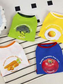 PETSIN 宠物春季新款狗狗服装 动物用品 宠物服装 狗狗背心 猫咪T恤 泰迪熊套装 小型动物服装 休闲酷炫背心 狗狗服装 猫咪服装 春夏两季新款背心 - 彩色 - 查看 5