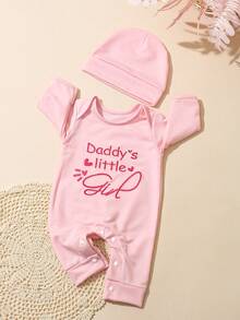 SHEIN 2件套新生男婴摄影服装 小弟弟刺绣婴儿回家服 婴儿洗礼礼物 1个月3个月婴儿摄影道具 - 粉色 - 查看 5