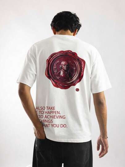 TOKVUE 男士简约T恤，3D立体印花设计，男士弹力纯色街头风夏季运动T恤，男士运动服，男士夏季T恤