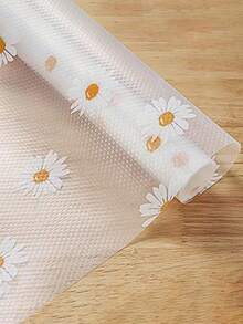 1 卷雏菊厨房橱柜架垫，无粘性抽屉垫，防滑冰箱垫，EVA 防水冰箱垫橱柜垫简易餐垫。 - 白色 - 查看 4