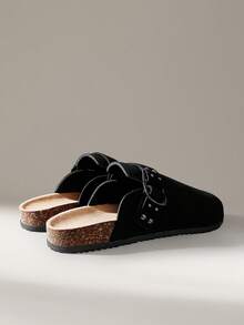 Solecia Women's Casual Versatile Commute Simple Buckle Flats - Black - View 4