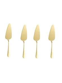 1set/4pcs Portable Stainless Steel Cake Shovel With Minimalist Style,Kitchen,Christmas Gift - Gold - View 6