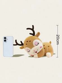 POKOJA LAND - BESTSELLERS Juguete de peluche de ciervo sika de 20 cm, muñeco de peluche suave con cuernos largos, expresión adorable y vívida, opciones de color marrón y rosa, utilizable como accesorio fotográfico, almohada para dormir de niños, decoración de escritorio, regalo de cumpleaños/Navidad - Multicolor - Ver 2