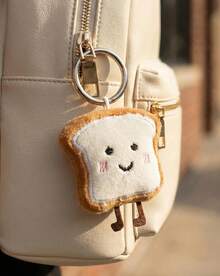 POKOJA LAND POKOJA LAND 可爱吐司毛绒玩具 - 表情可爱，可作钥匙扣挂件和包包配饰 - 棕色 - 查看 5