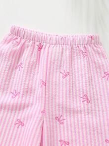 Cozy Pixies 2件套女婴碎花吊带背心和松紧腰裤套装 - 粉色 - 查看 5