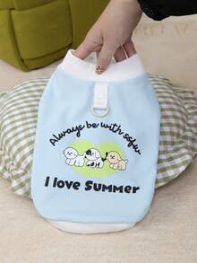 PETSIN Pet Clothing, Dog Clothing, Cat Hoodie, Casual Vest, Spring And Summer New Item, Small Animal Printed Vest, Cool Casual Wear, Cartoon Hoodie - Multicolor - View 6