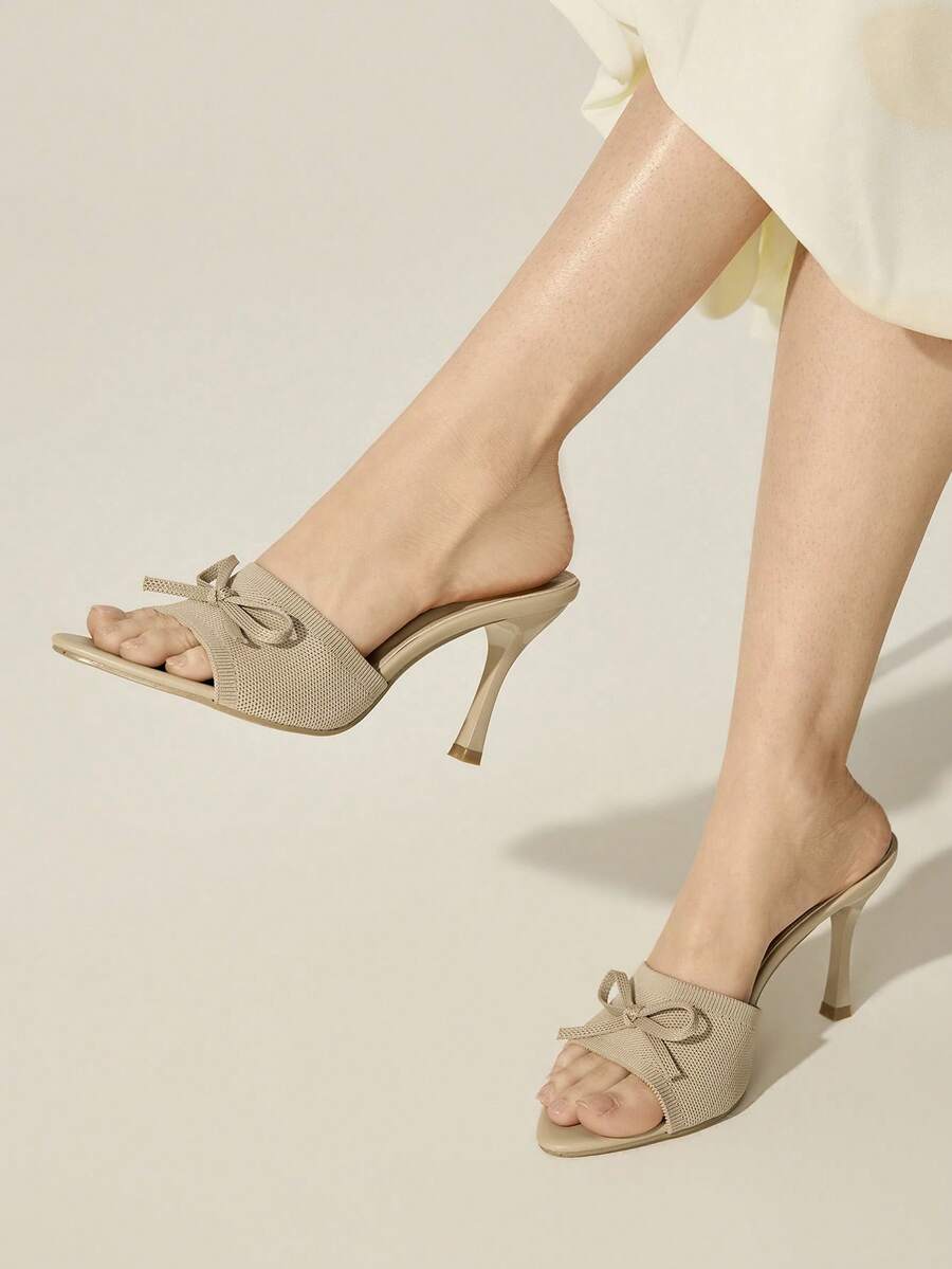 CUCCOO BASICS Sandalias de tacón para mujer - Albaricoque - Ver 1