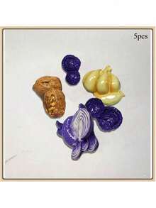 1个/3个/4个/5个/5个-1/6个/6个-1/7个/8个/9个/10个/10个-款式1/10个-2/11个 新款卡通水果蔬菜造型磁性树脂冰箱贴，自然风磁性冰箱贴，可爱装饰品，桌面配件，厨房办公室白板储物柜和洗碗机个性化装饰品，厨房装饰，家居装饰，情人节礼物，送给朋友和亲戚的礼物 - 彩色 - 查看 35