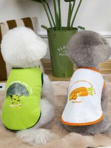 PETSIN 宠物春季新款狗狗服装 动物用品 宠物服装 狗狗背心 猫咪T恤 泰迪熊套装 小型动物服装 休闲酷炫背心 狗狗服装 猫咪服装 春夏两季新款背心 - 彩色 - 查看 10