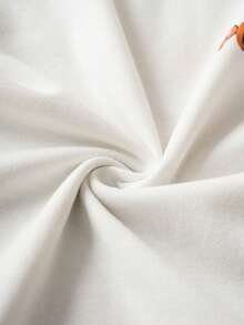 SpongeBob SquarePants | SHEIN 男童休闲拼接条纹卡通图案长袖T恤，秋季款 - 白色 - 查看 4