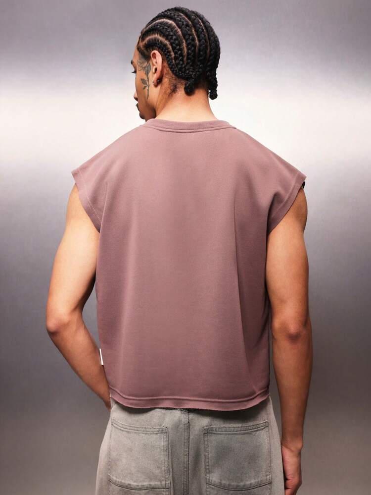 PLAYBOY X SUMWON Men's Sleeveless V-Neck Tank Top With Bunny Logo Casual Summer Essentials Regular Fit