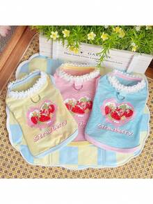 PETSIN Pet Dogs, Cats, Dairy Dogs, Japanese And Korean Soft And Cute Spring And Summer Vests, Small And Medium-Sized Dogs, Teddy Bears, Clothing Supplies, Pet Supplies - Multicolor - View 3