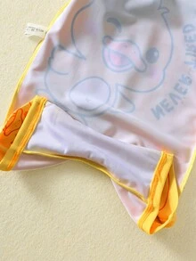 SHEIN Bubblio 男/女婴可爱长袖罩衫泳衣，适合户外、度假、游泳、温泉、海滩、冲浪、春夏穿着 - 彩色 - 查看 8