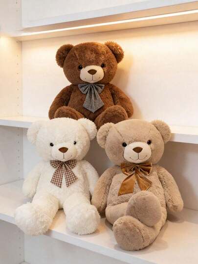 POKOJA LAND - BESTSELLERS Giant Teddy Bear Plush Toy, Oversized Cute Teddy Bear, White Light Brown Dark Brown Tricolor Optional, Children's Birthday Festival Girlfriend Valentine's Day Gift