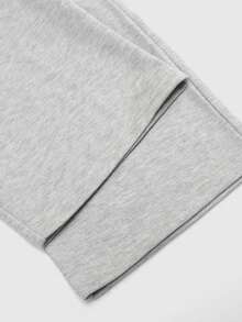 ROMWE MEN Goth 男士宽松舒适休闲直筒运动裤，灰色 - 灰色 - 查看 5