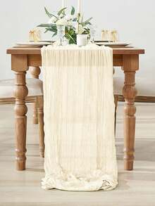 1 bộ khăn trải bàn và khăn ăn bằng vải màn kích thước 35 * 71/118/157 inch, khăn trải bàn bằng vải màn kiểu Bohemia, khăn trải bàn trong suốt kiểu đồng quê, khăn trải bàn phong cách Bohemian phù hợp để trang trí cổng cưới, cổng vườn, tiệc cưới, hoàn hảo cho đám cưới, lễ hội, ngày lễ, tiệc sinh nhật, trang trí, trang trí nhà cửa (Nhiều màu sắc có sẵn) Quà tặng Giáng sinh - Màu be - Xem 9