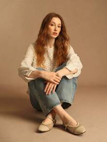 Rosivie Women's Square Toe Flat Mesh Shoes, Comfortable Breathable Soft Sole Mary Jane Shoes, Elegant French Style Everyday Commute Flat Shoes, Spring/Summer Valentine's Day - Apricot - View 6