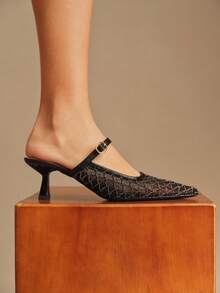 Rosivie Women Heeled Sandals - Black - View 3