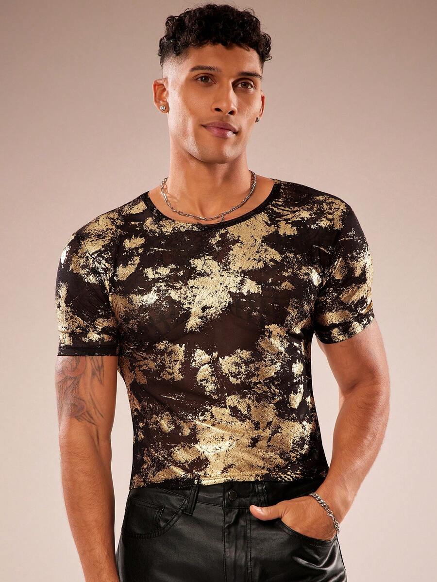 FeverCity 男士圆领短袖休闲修身夏季时尚T恤 - 彩色 - 查看 1