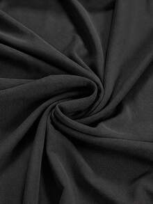 ROMWE Avant Sexy Spaghetti Strap Backless See-Through Off Shoulder Dress, Fashionable Festival Look - Black - View 3