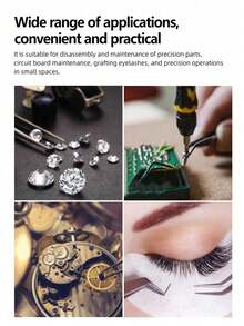 1PC Vetus ST Series Silver Pointed Tweezers, Stainless Steel Straight And Angled Tweezers For Eyelash Extensions, Available Models: ST-10/11/12/14/15/16/17 - Silver - View 5