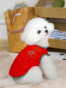 PETSIN Pet Spring New Dog Clothes Animal Supplies Pet Clothing Dog Tank Top Cat T-Shirt Teddy Outfits Small Animal Attire Casual Cool Tank Top Dog Clothes Cat Clothes Two-Season Spring & Summer New Tank Top - Multicolor - View 12