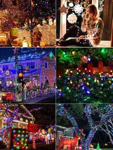 1 قطعة أضواء سلسلة تعمل بالطاقة الشمسية 20 LED/50 LED/100 LED/200 LED بطول 5م/7م/12م/22م مع 8 أوضاع إضاءة. مناسبة للحدائق والأفنية والساحات والأسوار ومسارات المروج والمهرجانات وعيد الهالوين وديكور الأشجار وديكورات الزفاف والحفلات والمروج والتخييم. [طاقة شمسية] - ضوء عارية الشمسية - مشاهدة 5