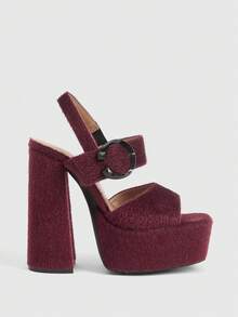 CUCCOO LuxiPop Women Pumps - Burgundy - View 1