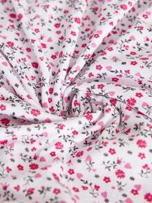 SHEIN Women Floral Printed 2 Pieces Pajama Set - Pink - View 7