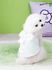 PETSIN 狗狗服装、猫咪服装、动物裙装、宠物春夏新品系列、幼犬连衣裙、公主风百搭连衣裙、条纹印花、小型动物服装、清凉防晒霜 - 彩色 - 查看 13