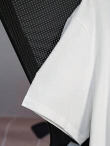 LOONEY TUNES X SHEIN Áo thun tay ngắn cổ tròn cỡ lớn in hình hoạt hình, thời trang và đa năng cho mùa hè. - trắng - Xem 6