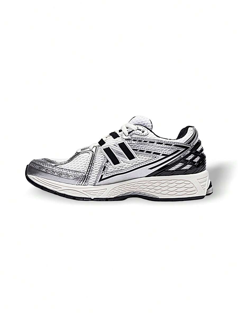New Balance 1906R 男女通用运动鞋,金属银色,吸汗透气,缓震轻便,百搭时尚,纯色Logo,适合运动、户外、跑步、日常穿着,白色/银色/黑色,货号:M1906RER - 白色/銀色/黑色 - 查看 1