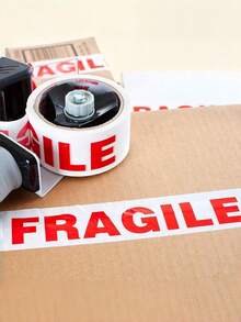 1/3卷 1.88英寸*165英尺 胶带 – 永久性粘合剂。包装警告标签。适用于运输集装箱、包装和托盘。 - 紅白色 - 查看 2